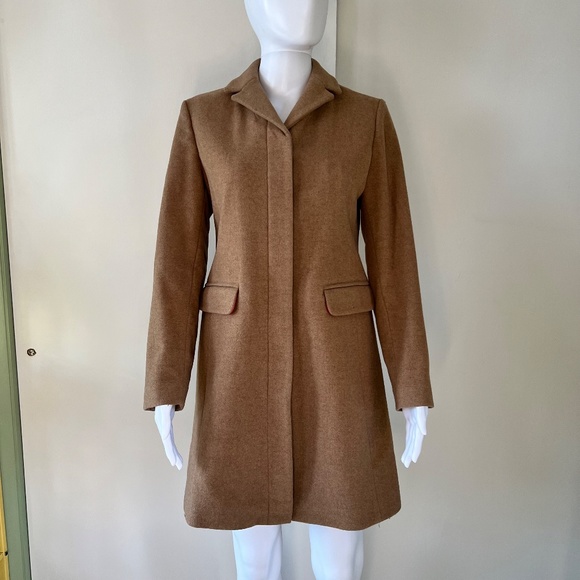 Gap Camel Wool Cashmere Blend Top Coat, XS Old Money Classy Preppy Warm Layers - Picture 2 of 12
